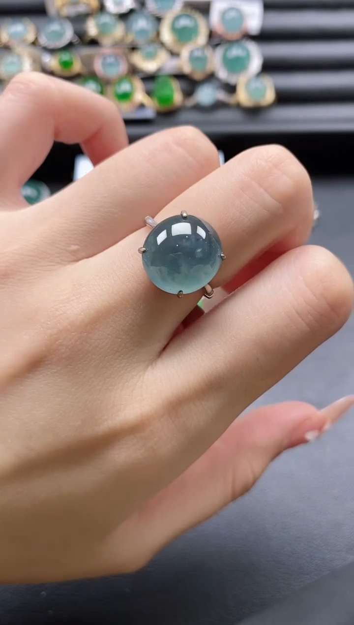 【闪购商品】翡翠戒指银S925镶嵌51511