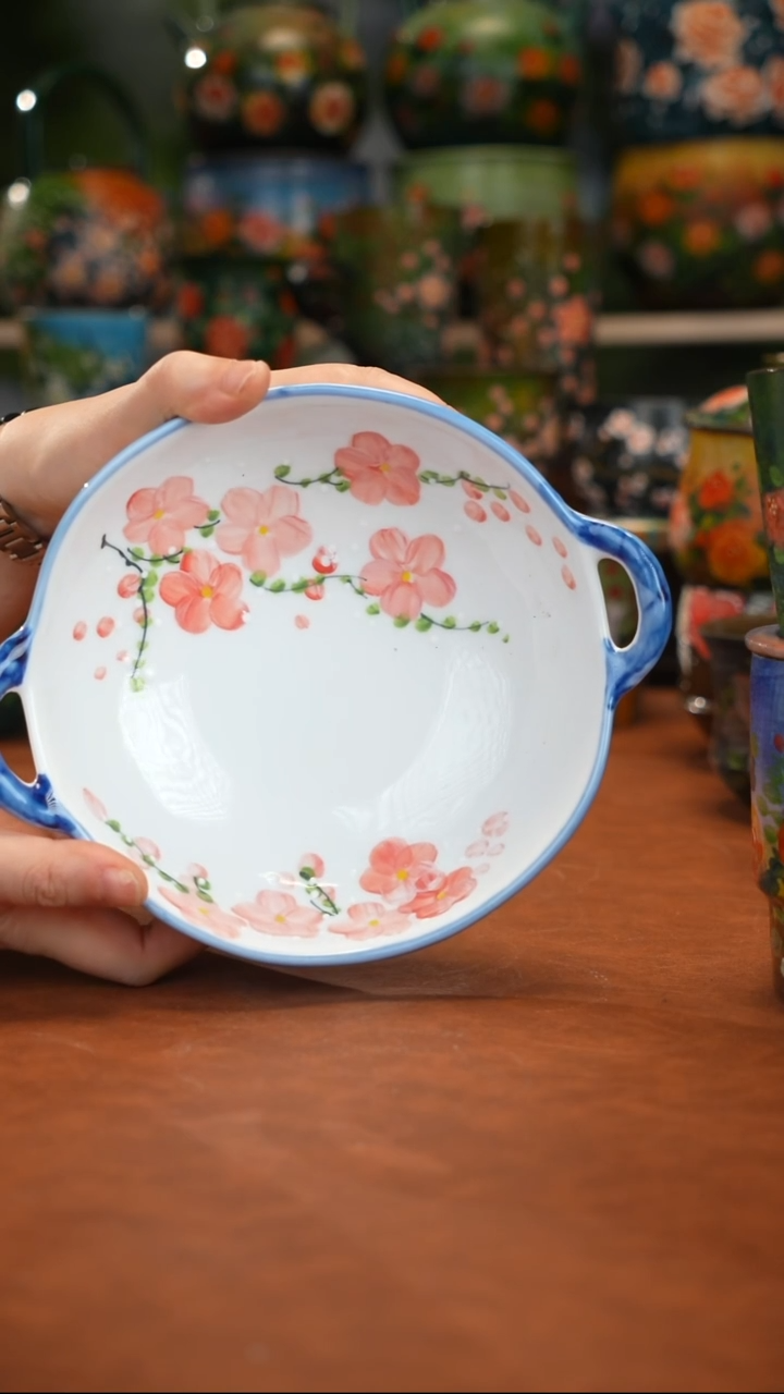 陶瓷油画   釉下彩  杯子微瑕