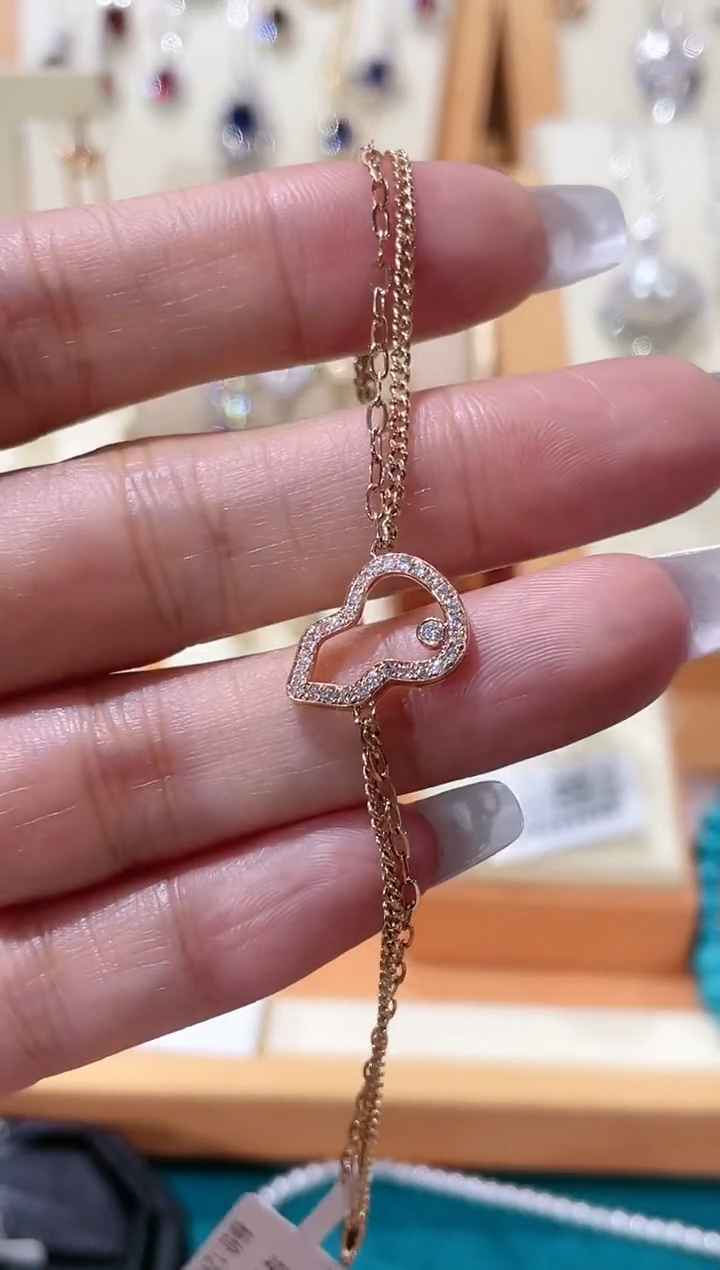 【闪购商品】钻石手链18K金镶嵌手链