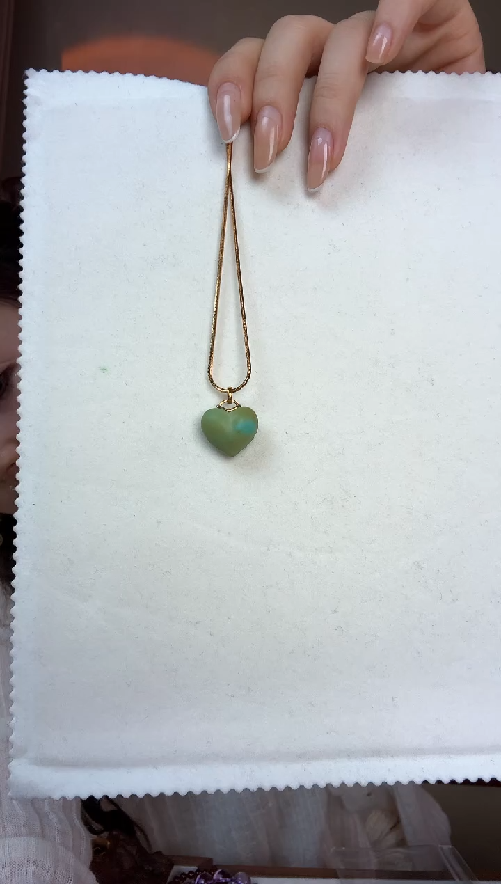【闪购商品】绿松石颈饰未镶嵌绿松石爱心吊坠