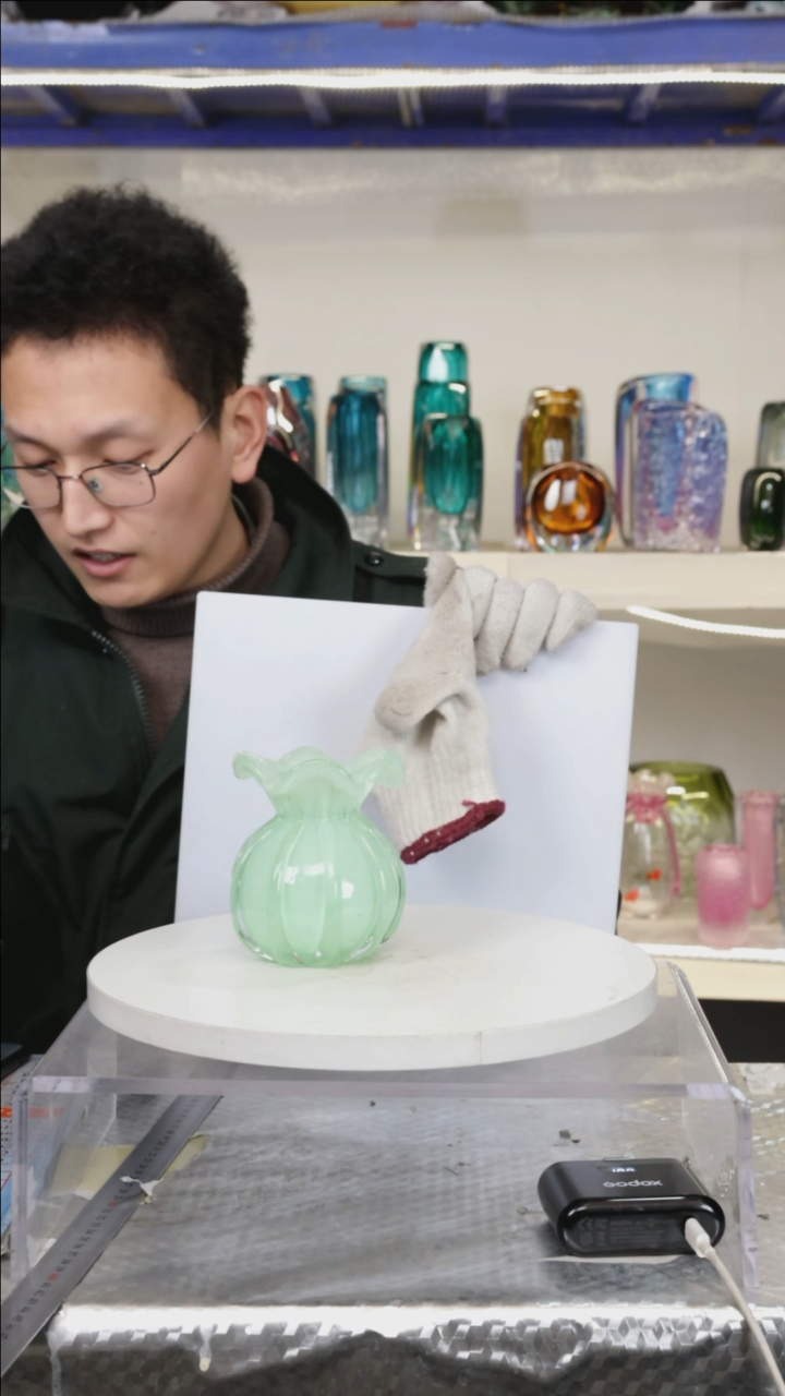 【闪购商品】琉璃【幻彩】高12精品琉璃正常手工痕迹福利