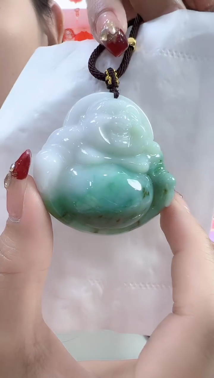 【闪购商品】翡翠颈饰未镶嵌孤品佛公宽