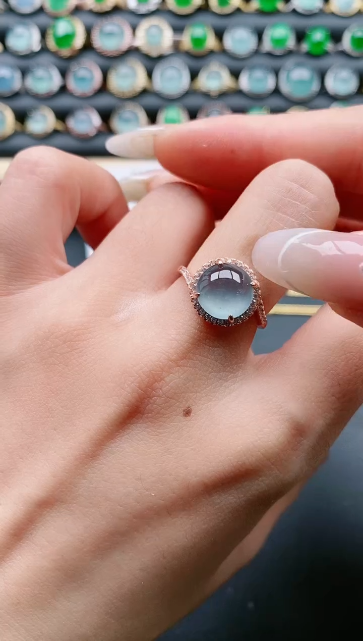 【闪购商品】翡翠戒指银S925镶嵌1111111