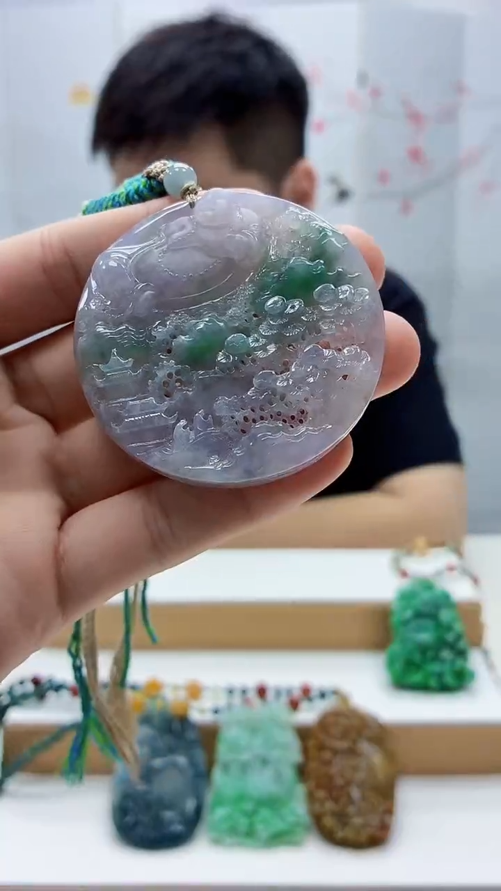 未镶嵌定制翡翠5176bb-毛货挂件82