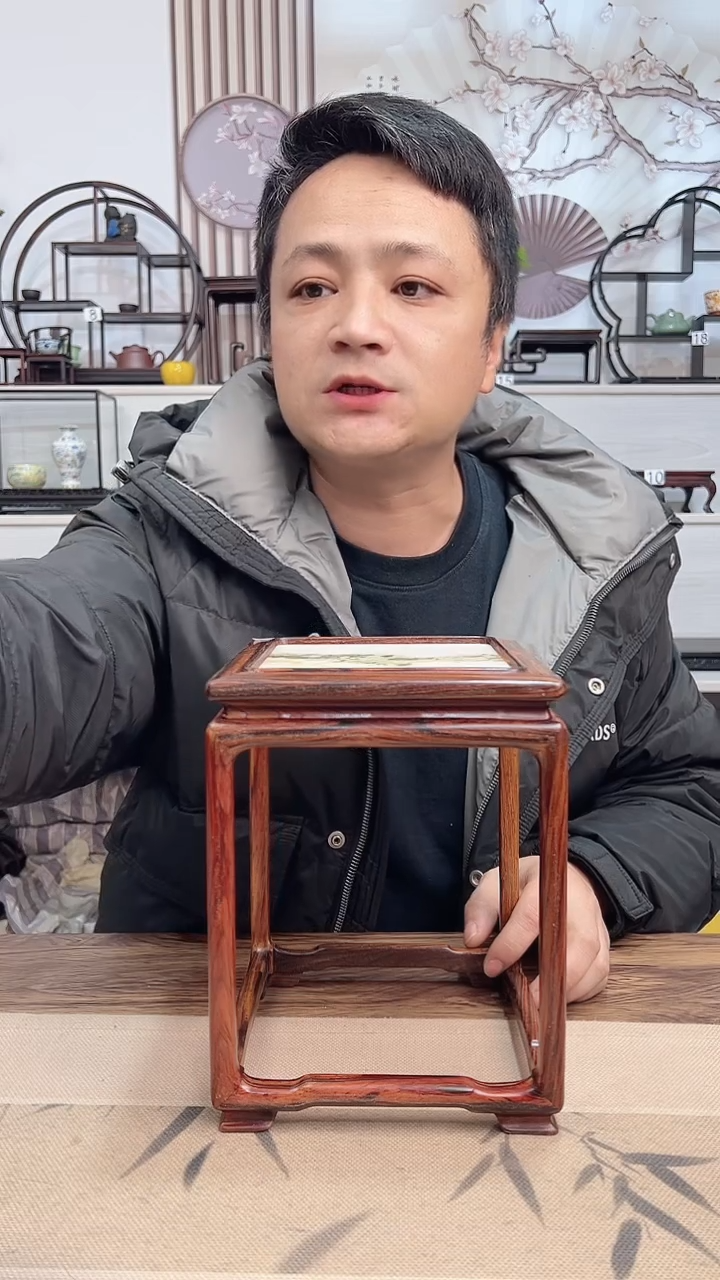 微凹黄檀（南美大红酸枝）云石花架