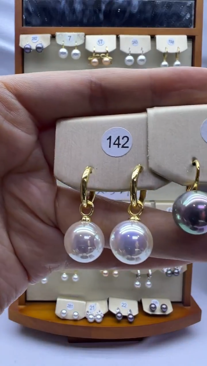 未镶嵌耳饰淡水珍珠53+142