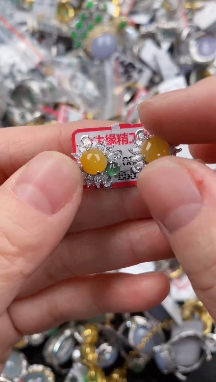 银S925镶嵌戒指翡翠111                  51