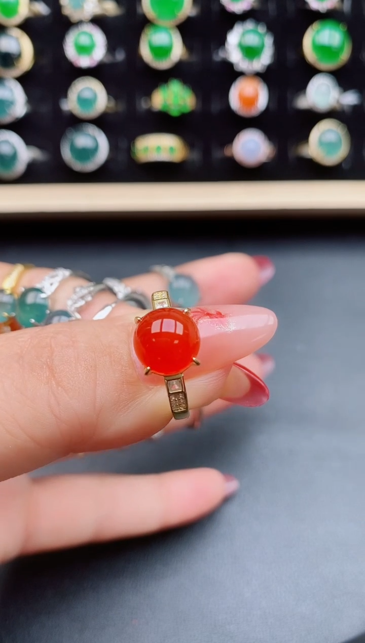 【闪购商品】玛瑙/玉髓戒指银S925镶嵌508550