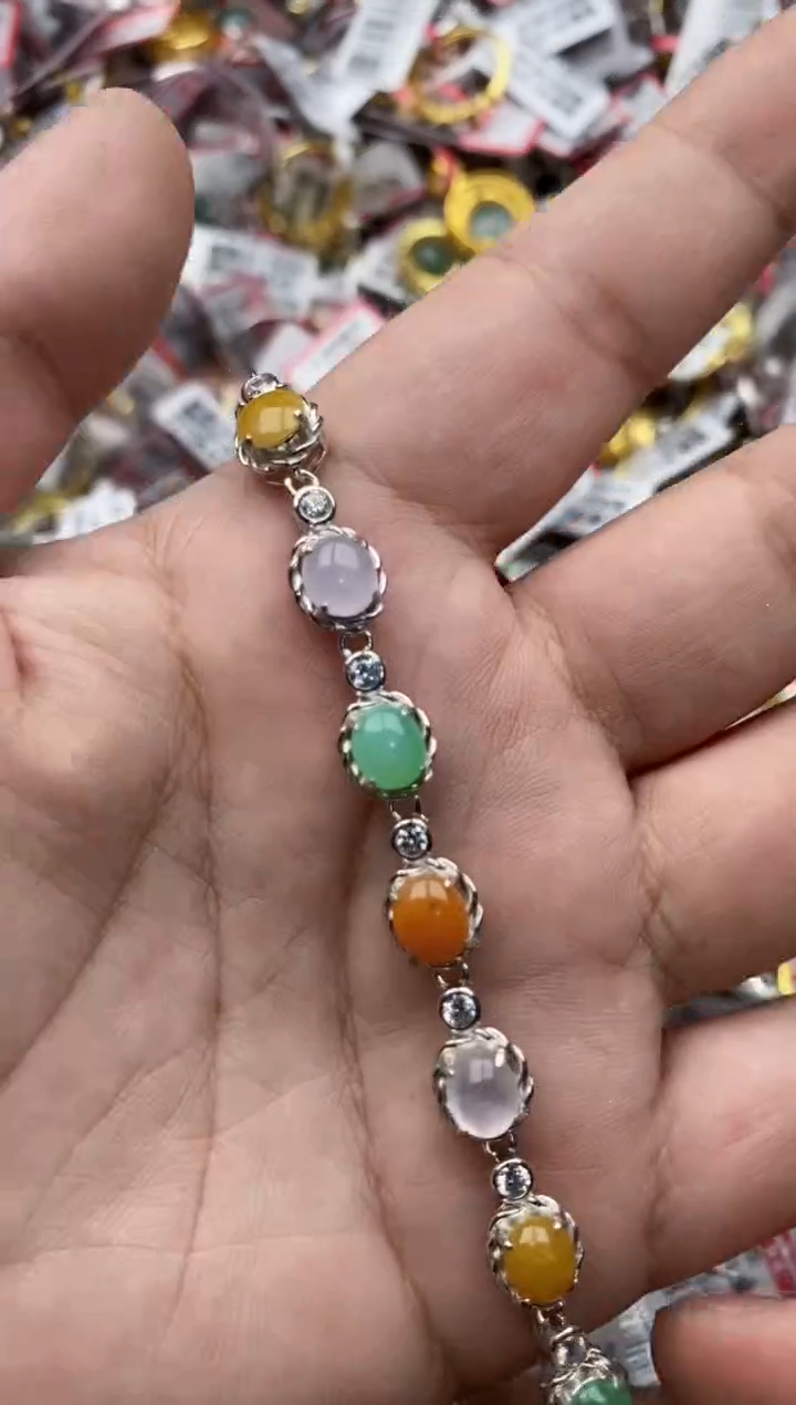 【闪购商品】翡翠戒指银S925镶嵌77777---7