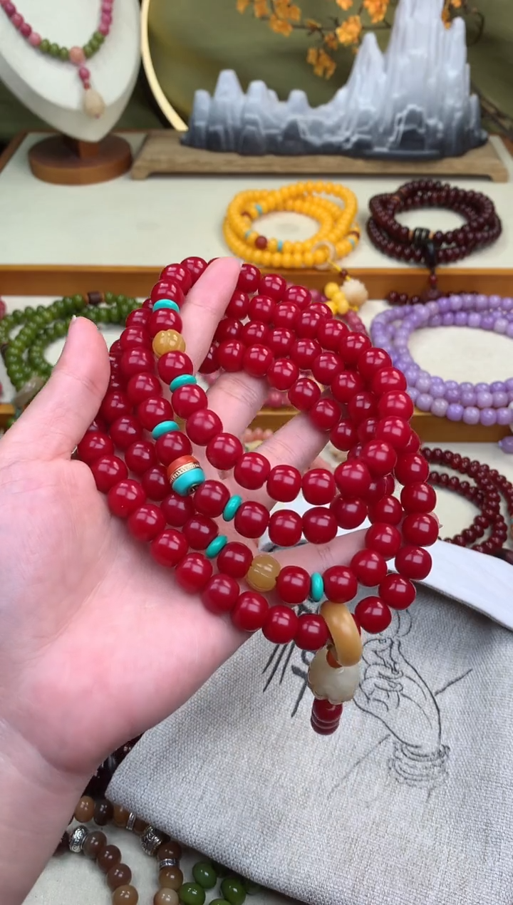 【闪购商品】白玉菩提手串红菩提1