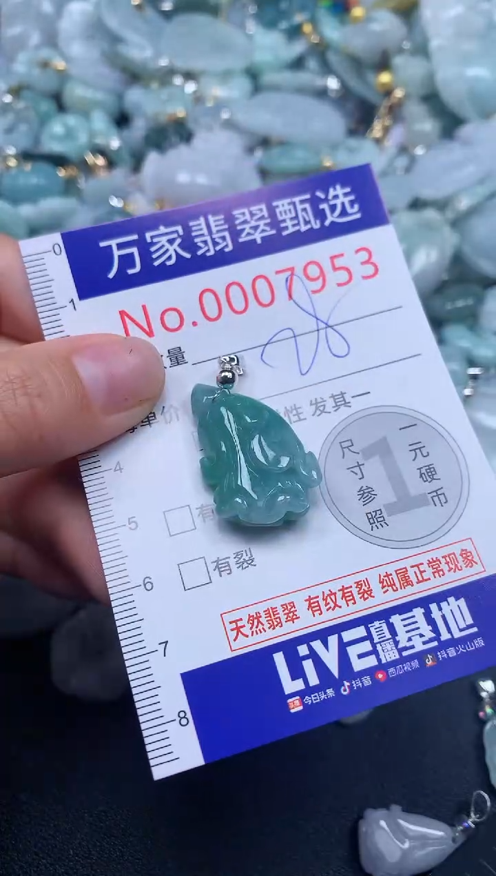 吊坠(不含链)未镶嵌翡翠7953