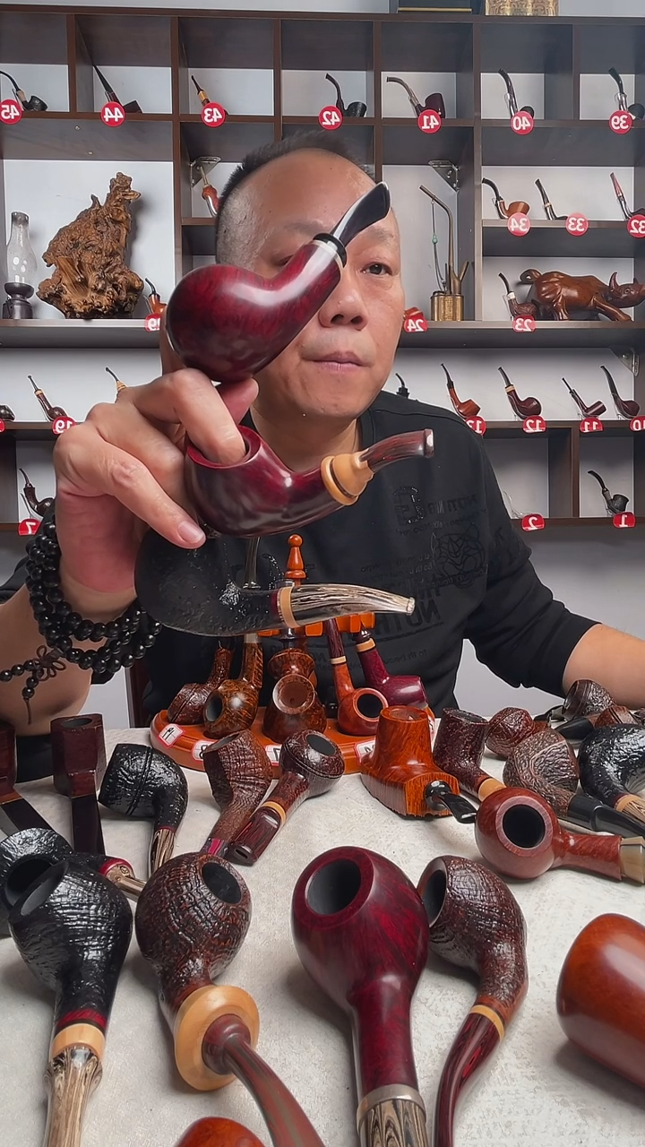 意大利石楠木手工打磨烟斗