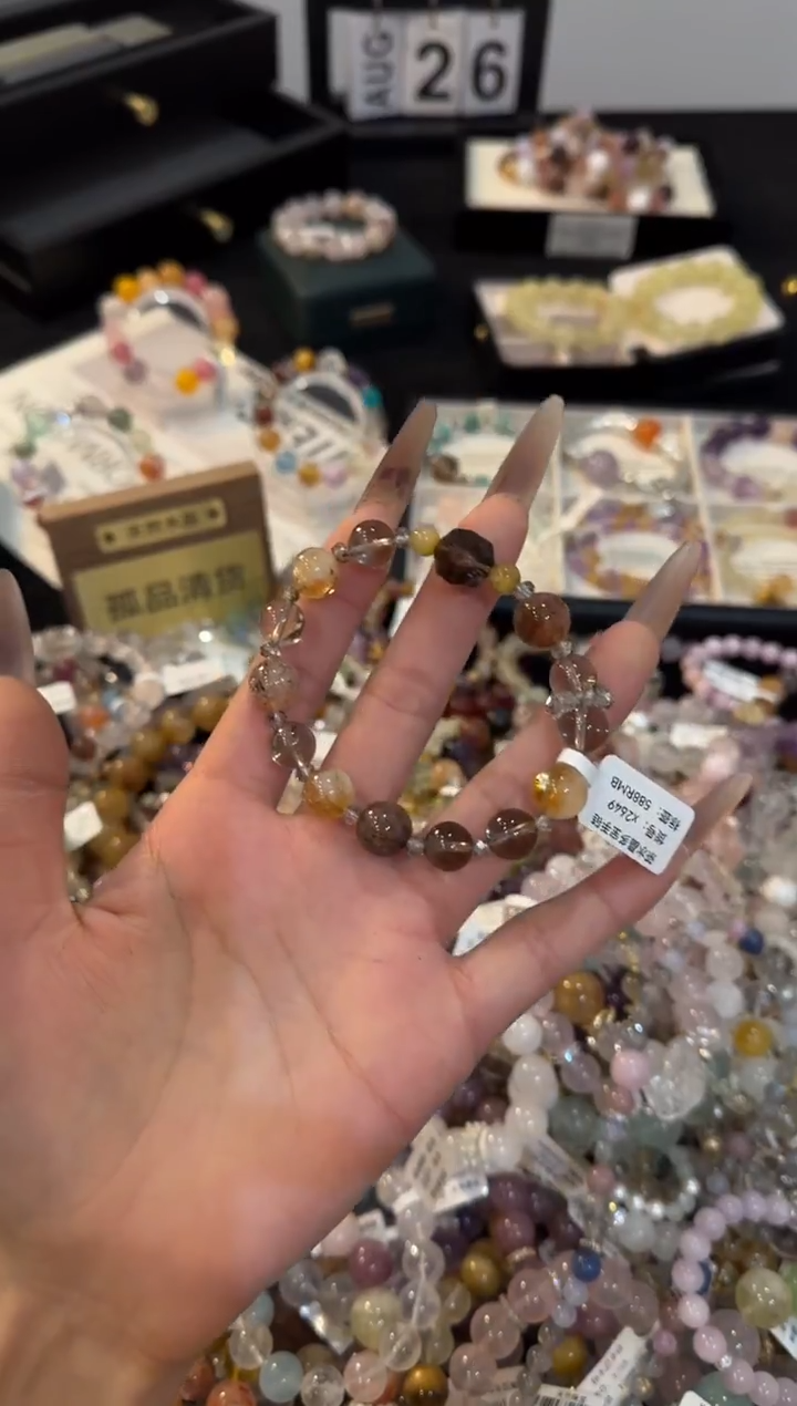 合金手链水晶多宝x2649