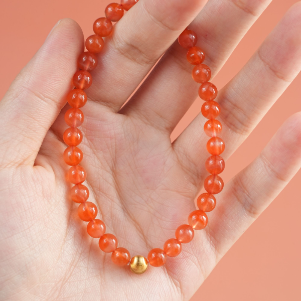 南红冰红手串简约时尚百搭款6MM