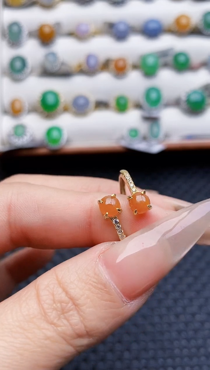 银S925镶嵌戒指翡翠1464