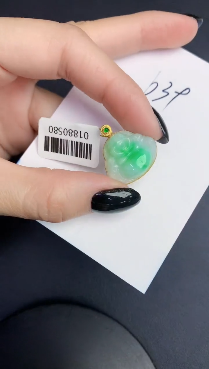 【闪购商品】翡翠颈饰18K金镶嵌0000000000