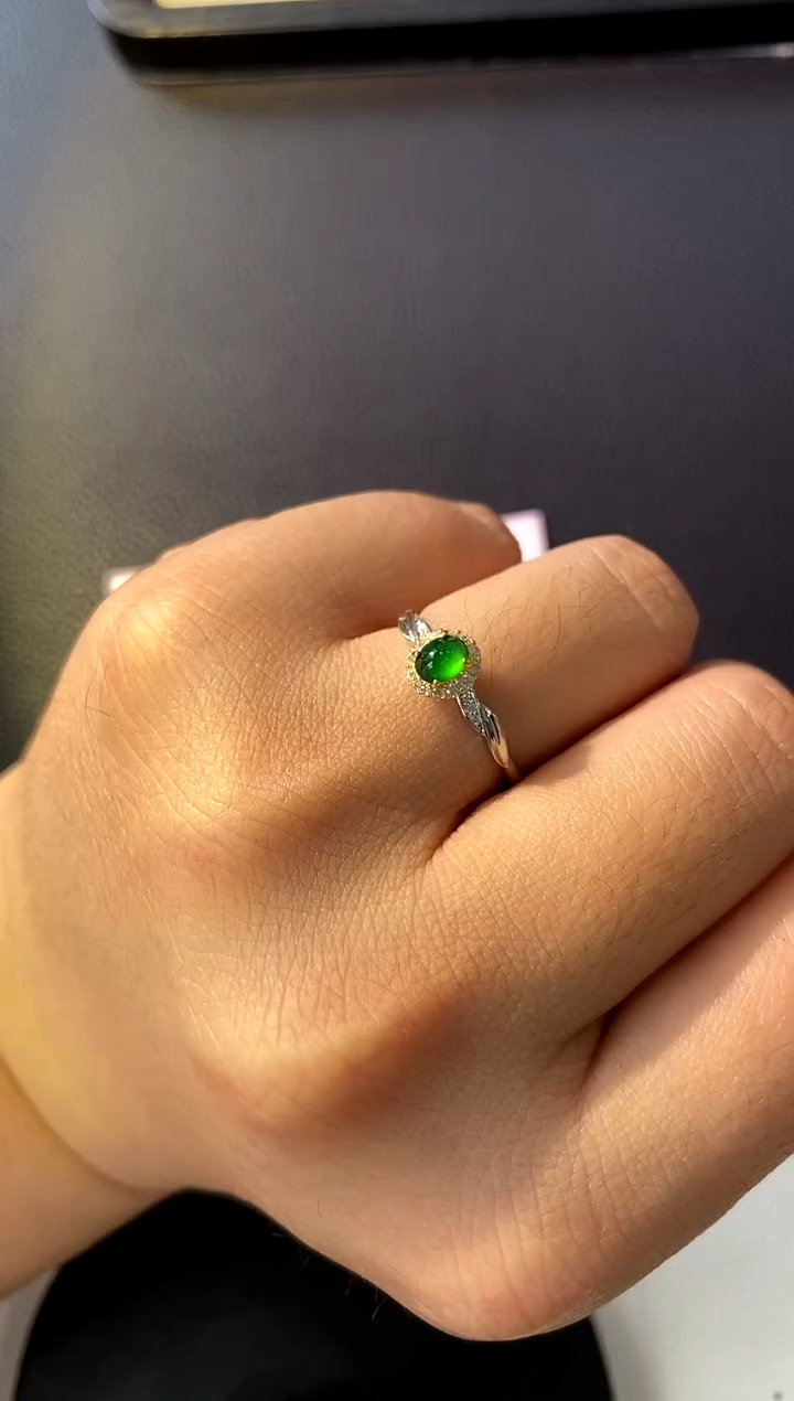 【闪购商品】翡翠戒指银S925镶嵌买断价