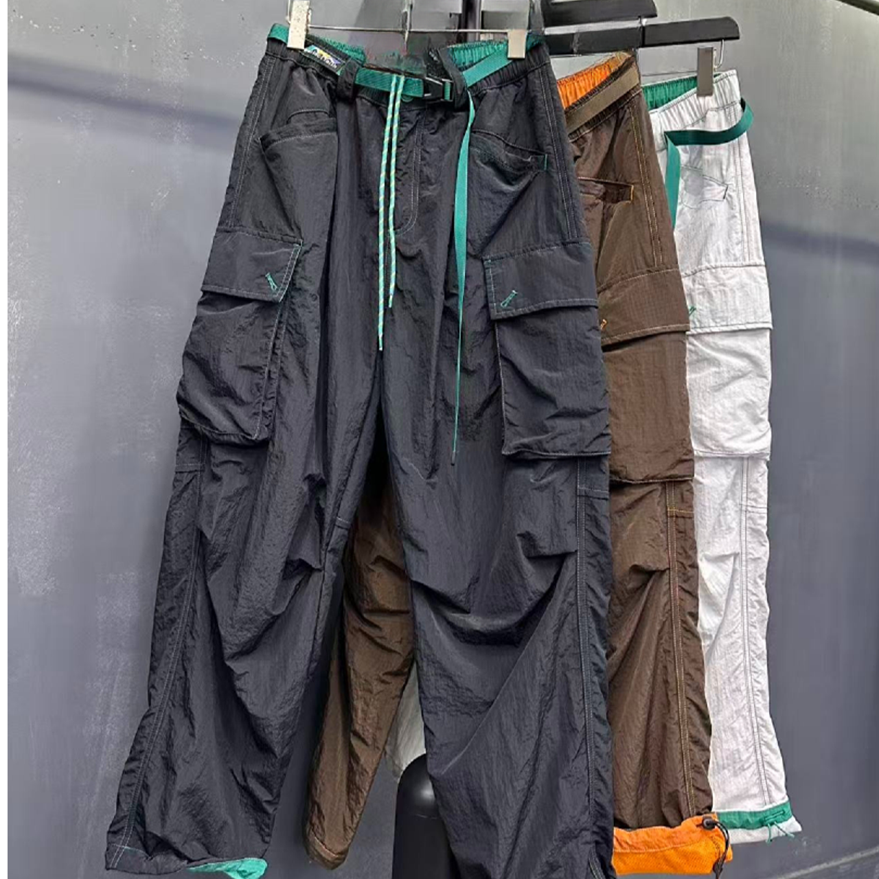 小众设计撞色拼接城市户外工装伞兵冲锋裤 HJ73258#PX