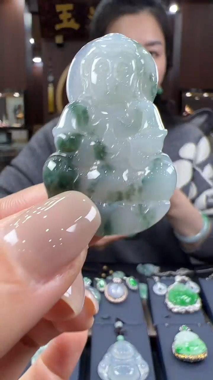 【闪购商品】翡翠挂件未镶嵌观音