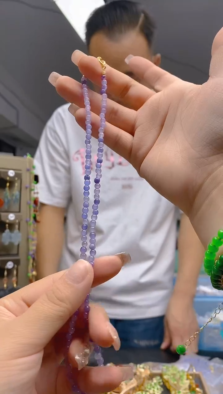 【闪购商品】翡翠耳饰合金96翡翠锁骨链