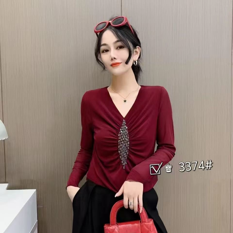 YKN3374（聚水潭）染针织衫新款时尚内搭针织百搭洋气气质女士长袖