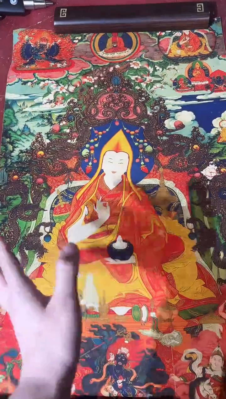 卷轴画龙妹的唐卡tk16