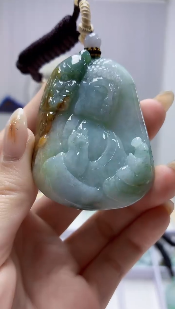 未镶嵌定制翡翠4898jw-毛货挂件147