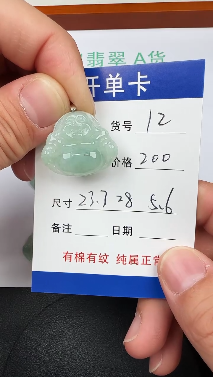 吊坠(赠链)未镶嵌翡翠12