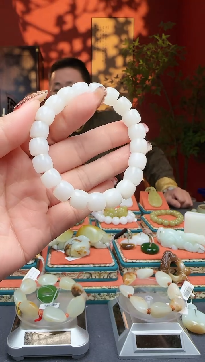 【闪购商品】和田玉手串未镶嵌手串卡10
