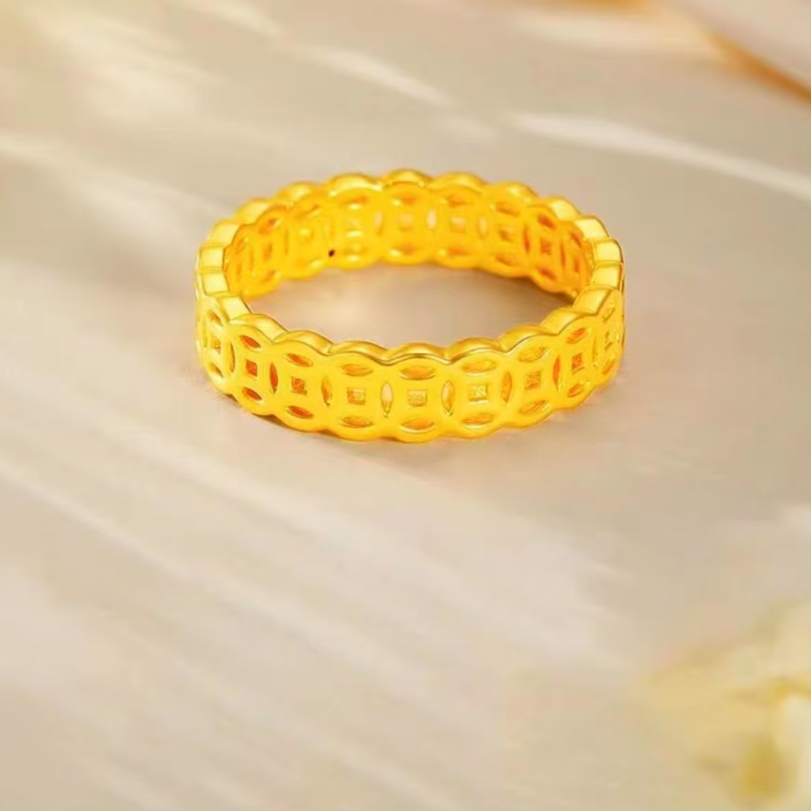 足金999 钱多多钱戒子单圈 国风国庆双12大促   精品  元旦特惠