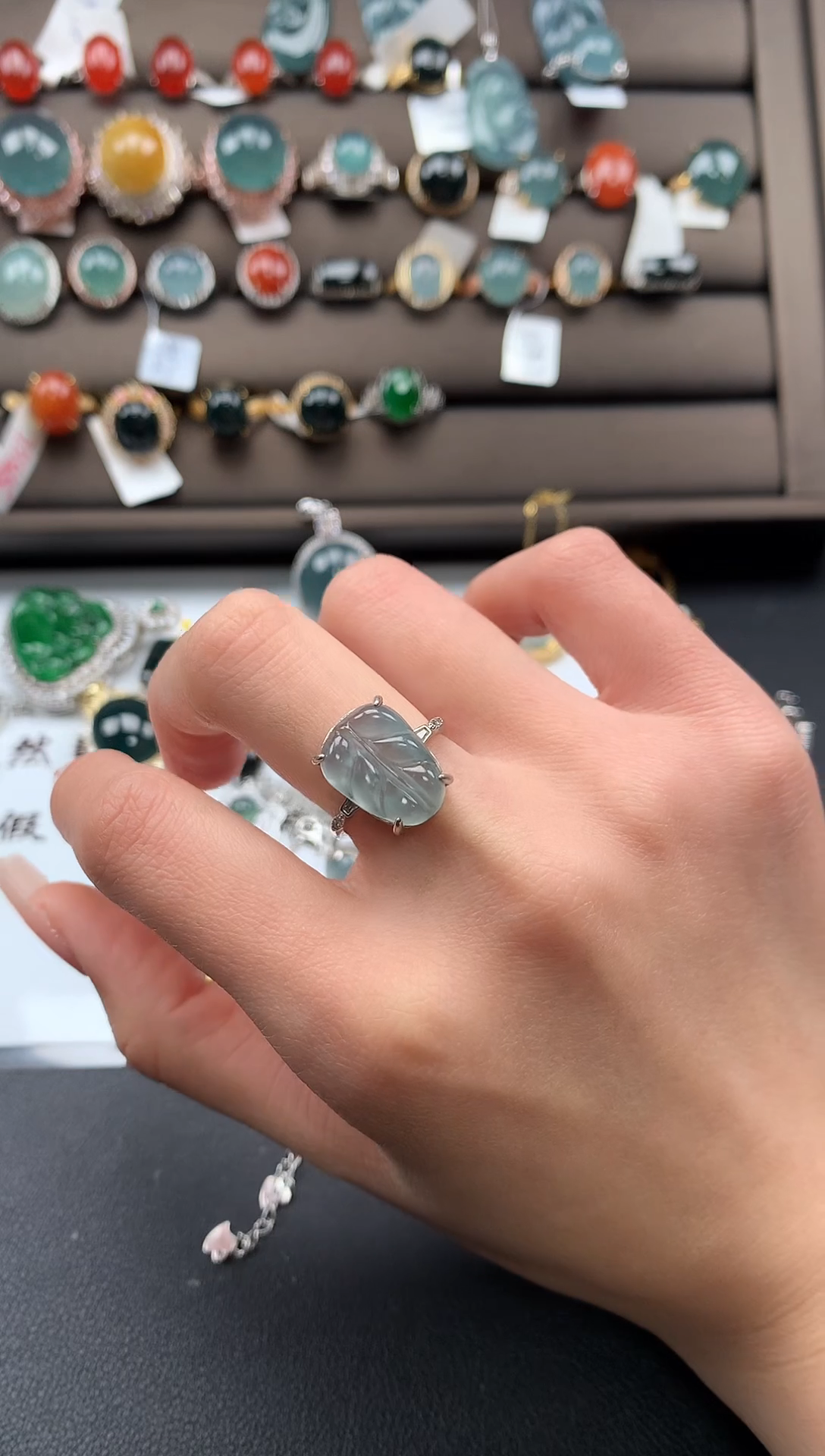 【闪购商品】翡翠戒指银S925镶嵌32131232131