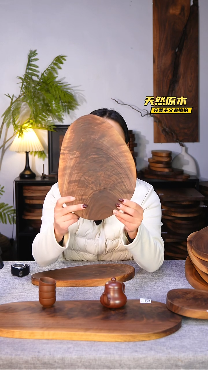 木北美黑胡桃原木.干裂疤结不属于商品质量问题完美主义者慎拍