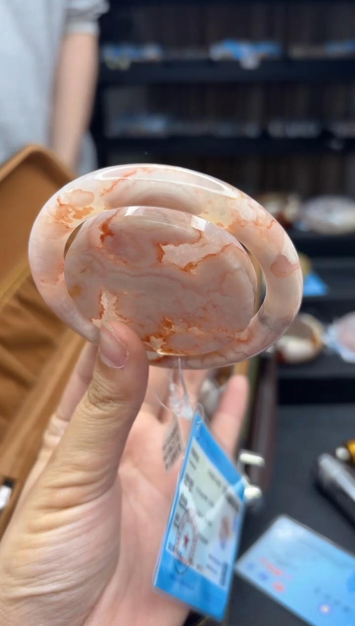 【闪购商品】石英质玉手镯未镶嵌853（57圈赠送镯心）