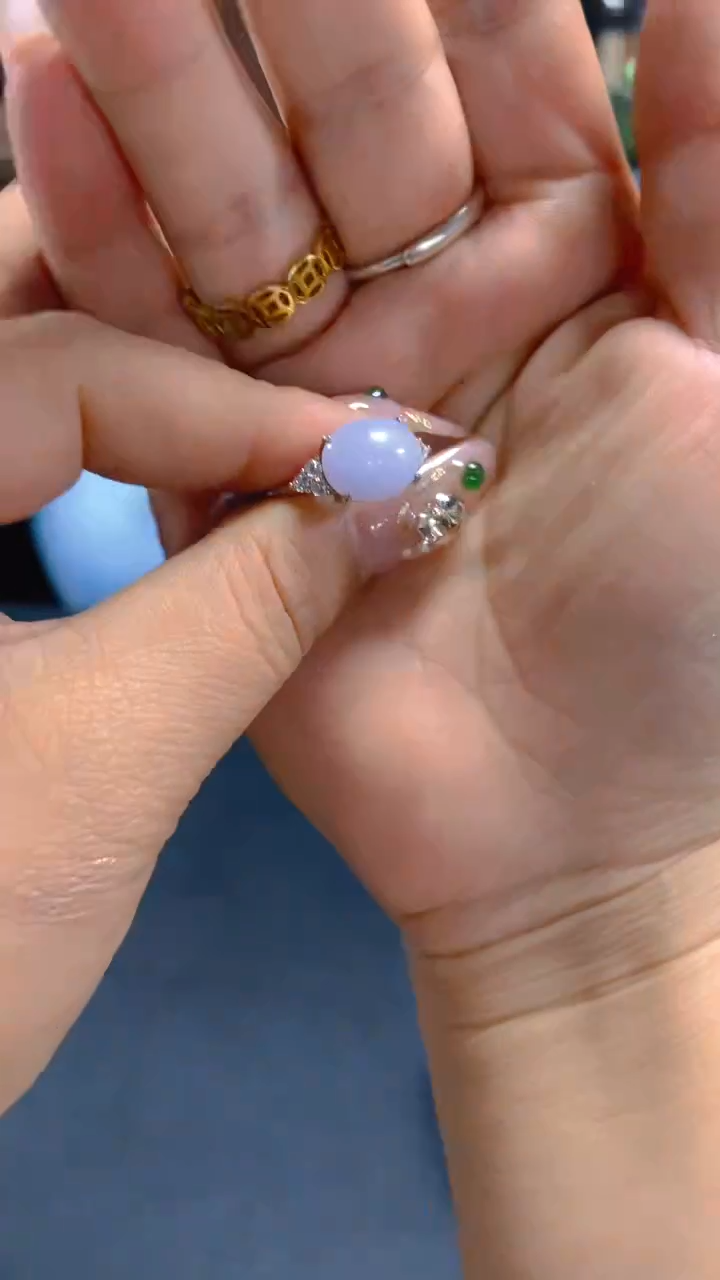 【闪购商品】翡翠戒指银S925镶嵌0397527251多样性发其一