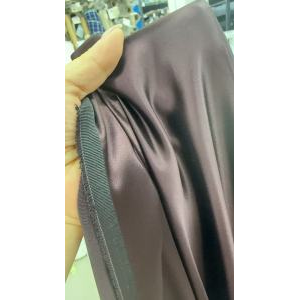 青梅 日本三菱三醋酸面料深酒红色缎面服装布料 幅宽140CM