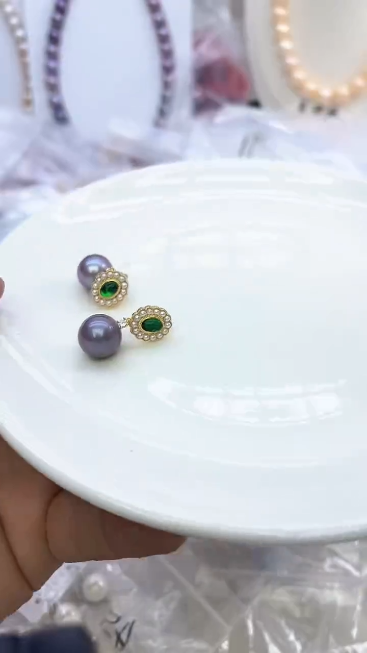 未镶嵌吊坠淡水珍珠紫色系吊坠