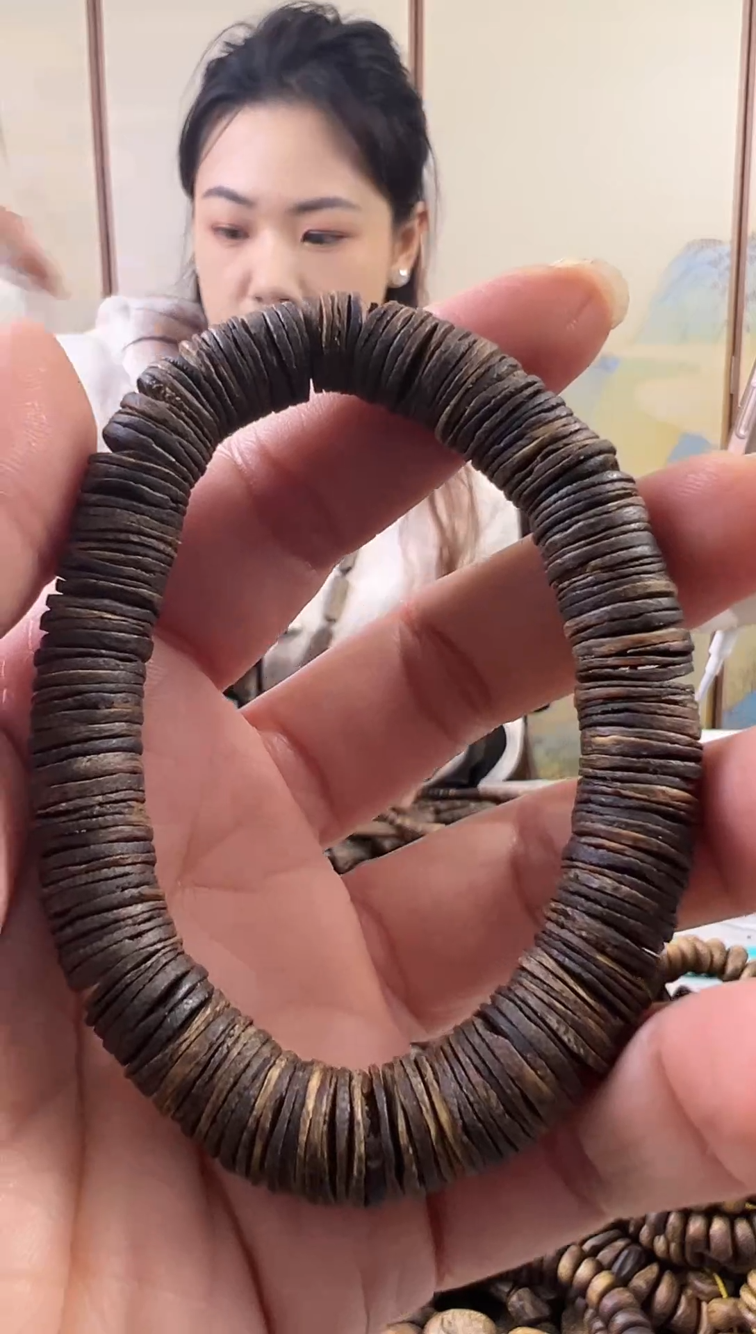 【闪购商品】沉香手串棋楠沉水片珠单圈手串13克