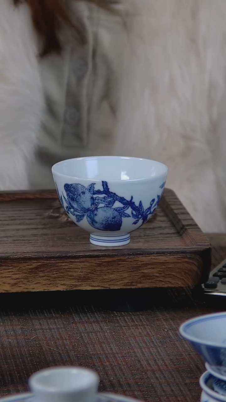 【闪购商品】折葵非器手工手绘福桃鸡心杯