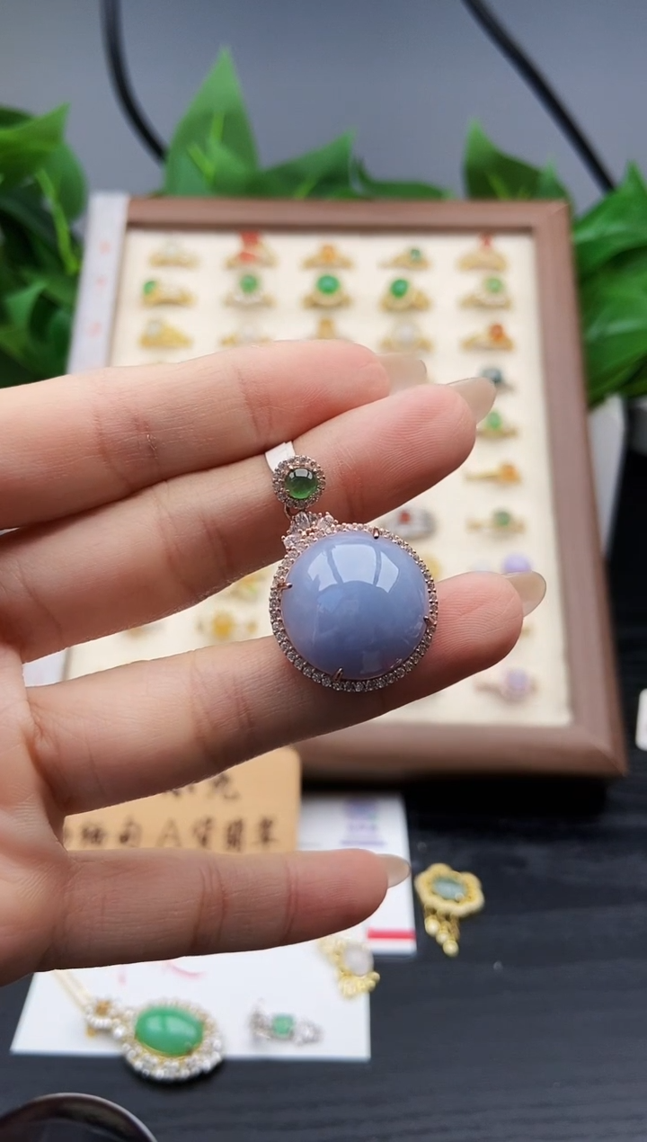颈饰银S925镶嵌翡翠1