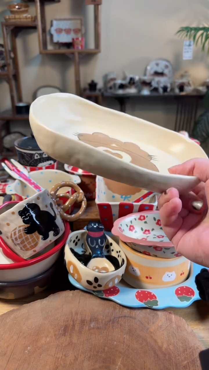 【闪购商品】狗狗盘高温瓷器瓷器