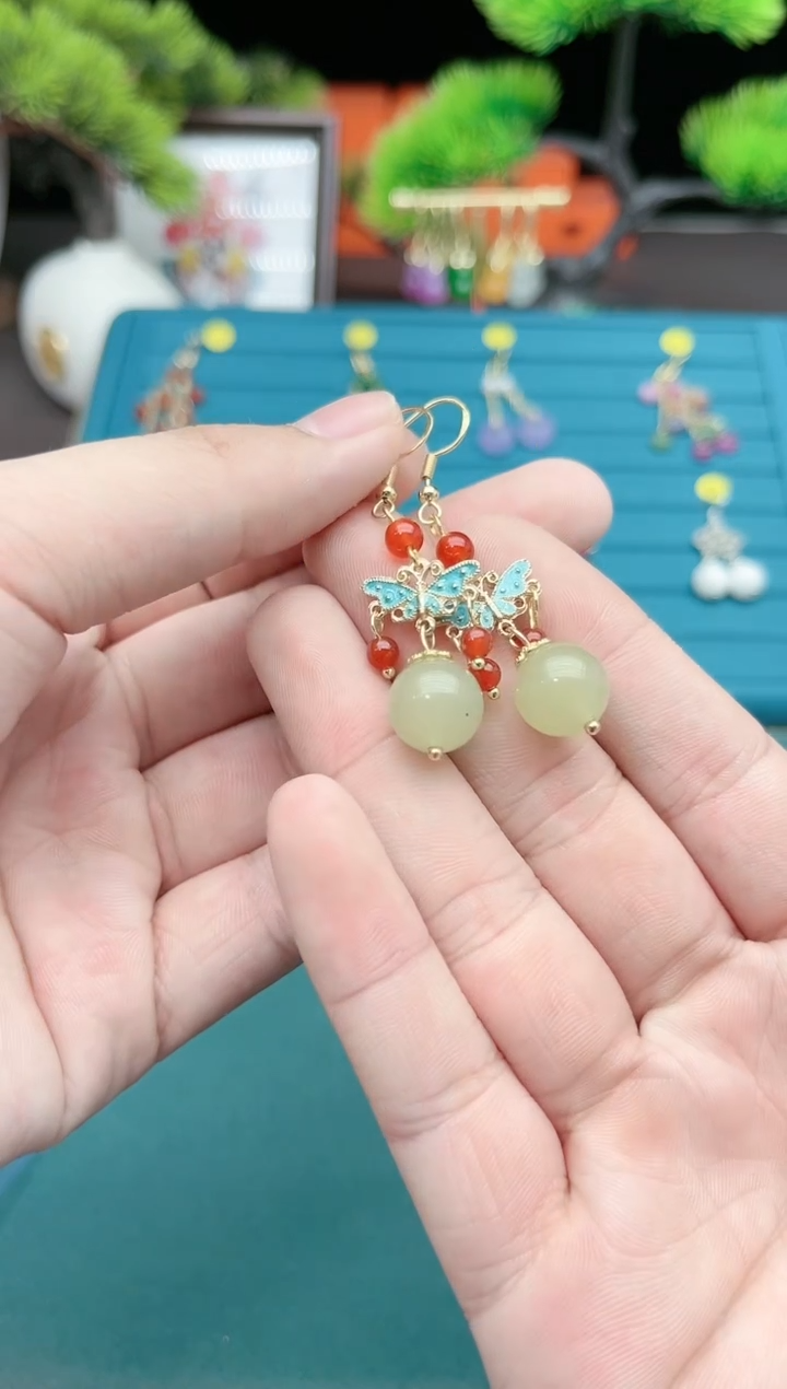 【闪购商品】玛瑙/玉髓耳钉银S925镶嵌531000