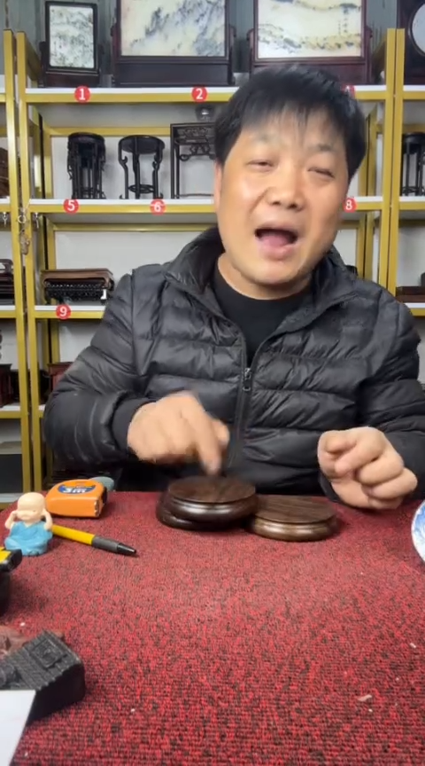 木非洲黑檀圆底座9*2CM//3个