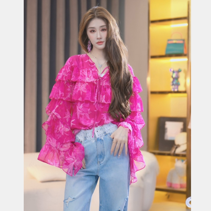 【乖瑶】2025款时尚女士春夏季百搭桑蚕丝衬衫上衣 250114