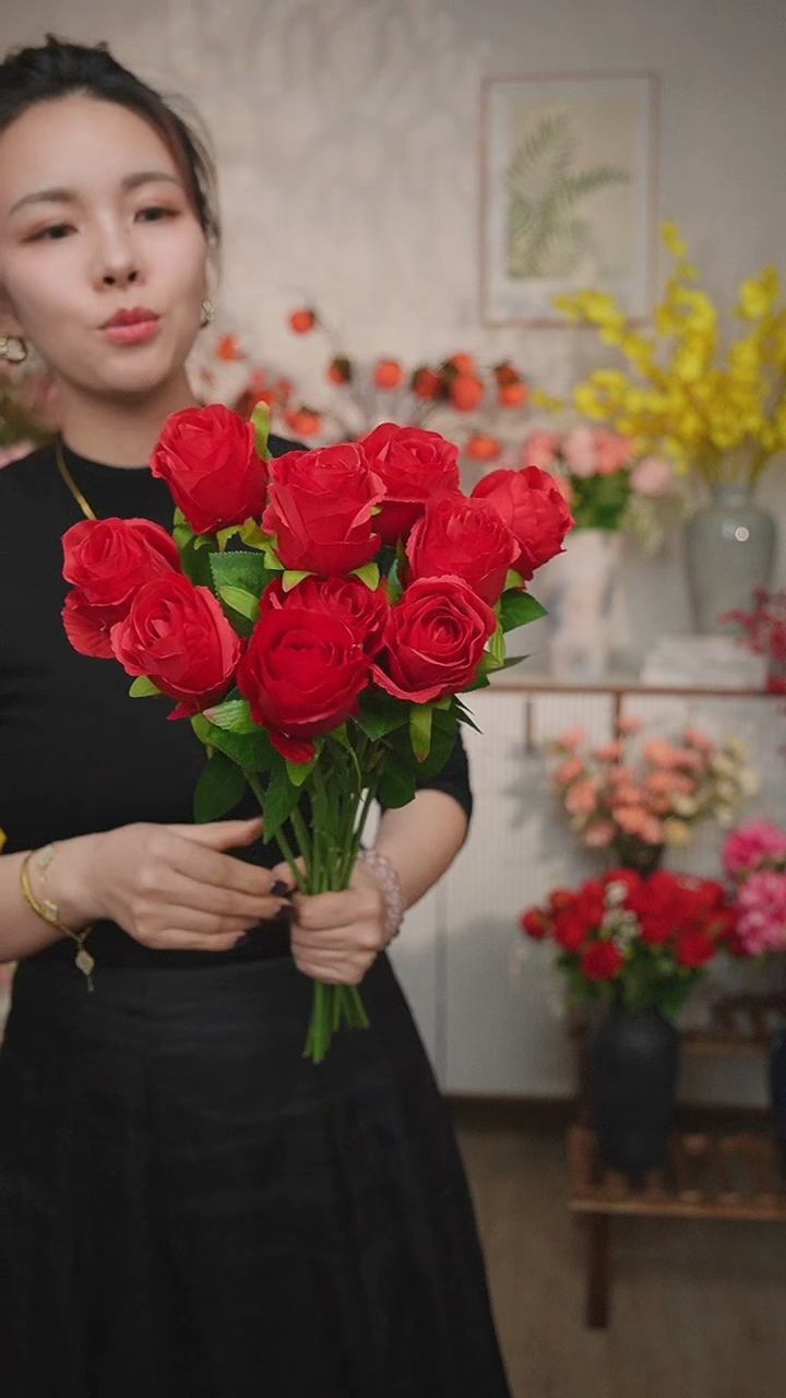 10支大红色/保加利亚玫瑰花