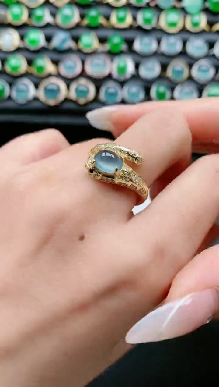 【闪购商品】翡翠戒指银S925镶嵌11111111