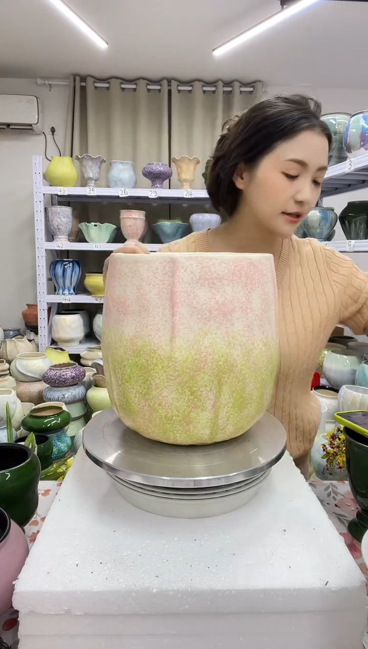 12.30陶瓷花盆直播链接高26.      口20