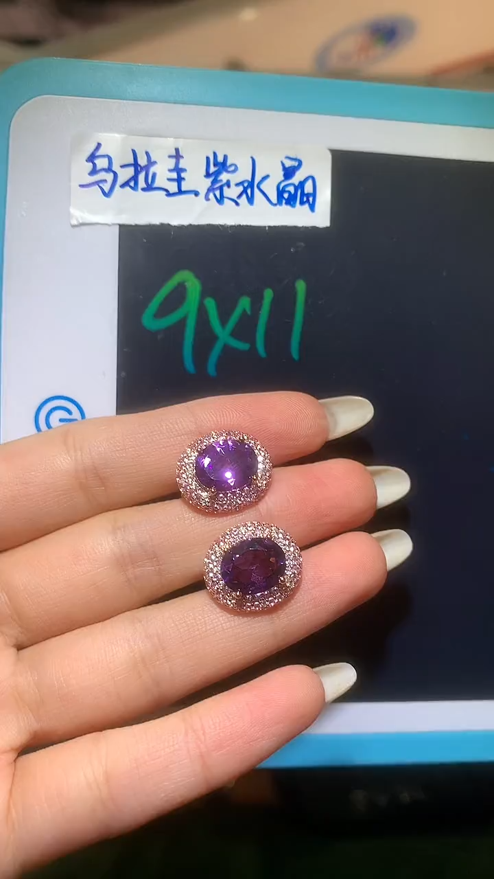 银S925镶嵌耳饰水晶【宝石世家严选】