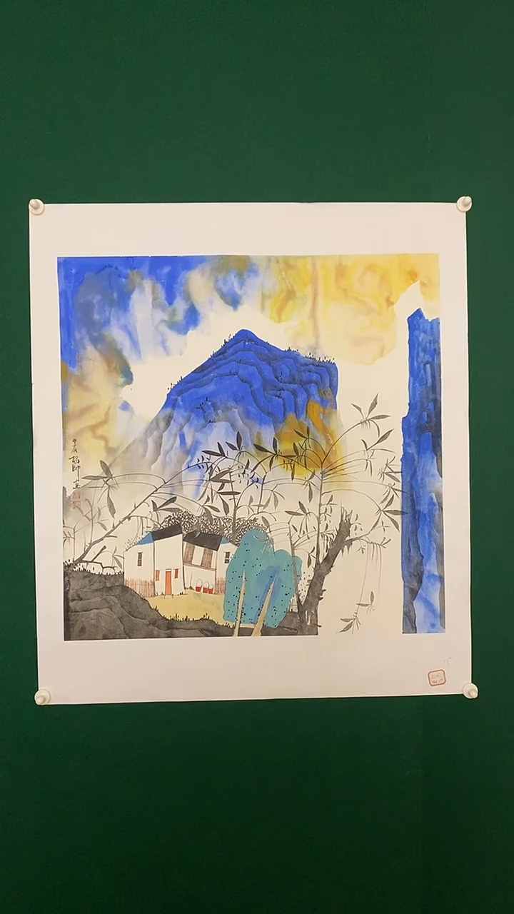 国画杨帅老师的山水画作