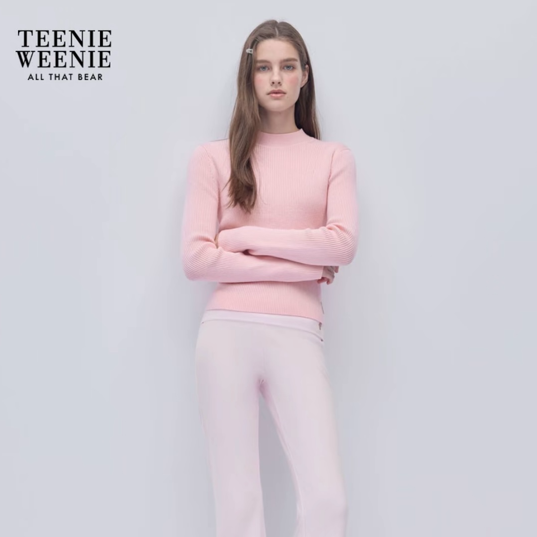 TEENIEWEENIE bearnova小熊卡通女2025冬季新款女毛衫YTKW254TB1A