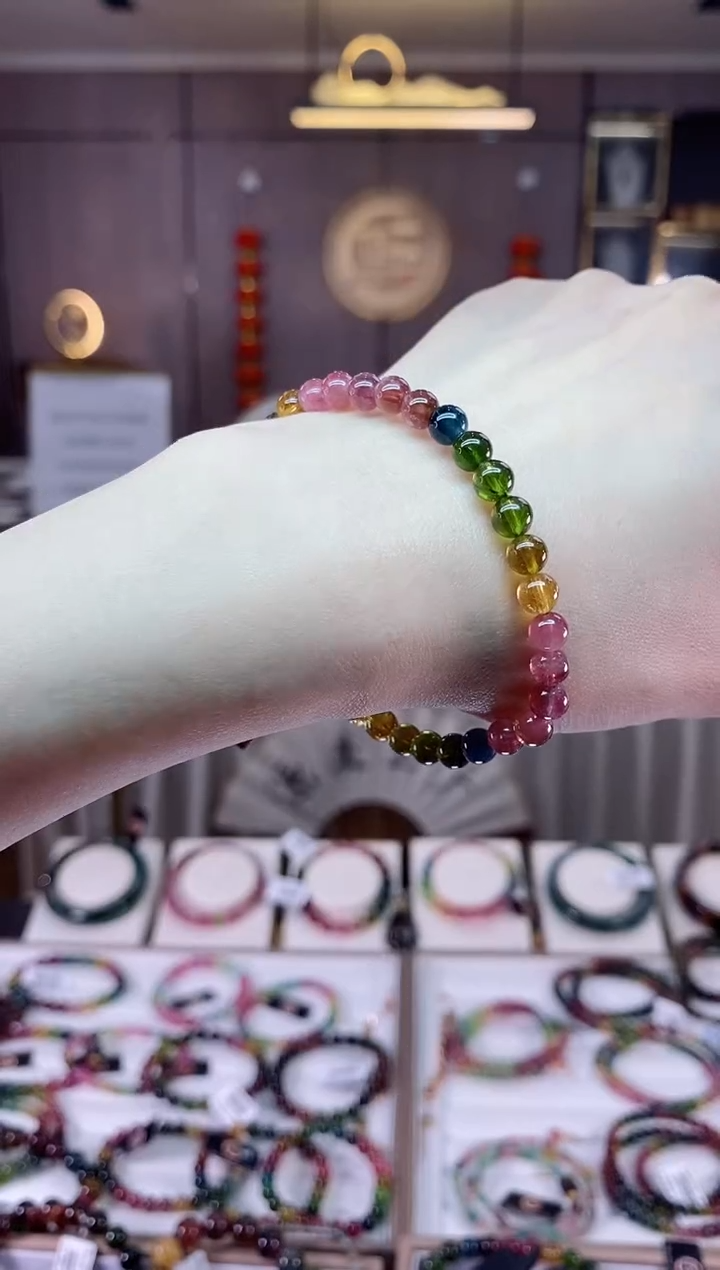 【闪购商品】碧玺单圈手串5mm+未镶嵌一物一证dan